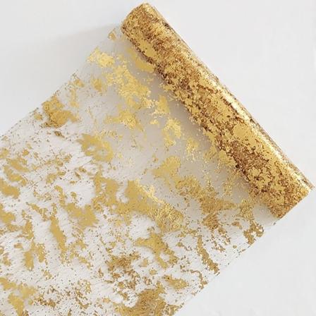 Sparkle Metallic Gold Glitter Bordslöpare Roll för Party Bröllop födelsedag bordsdekoration Gold 28x500cm