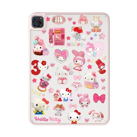 Fodral för iPad 10 2022 10,9" Kattklistermärke Tecknad Katt Extern "Magnetisk Hona