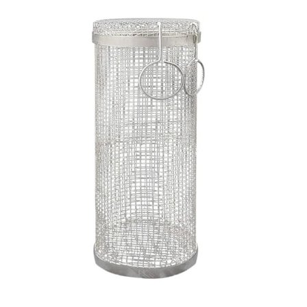 BBQ kurv rustfritt stål rulling grilling kurv wire netting sylinder grill kurv
