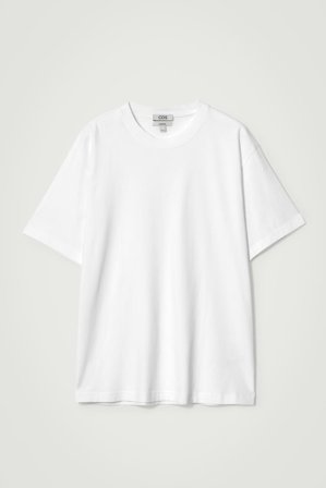 COS Men's Oversized Cotton T-Shirt in White