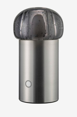 Blomus - LED-lampe Iris 18 cm - Sølvfarvet - Genopladelige lamper - Fra Homeroom