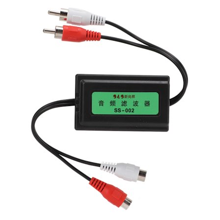Radiostøyfilter Jordløkkeisolatorkontakter RCA-kontakter 3,5 mm/0,1 tommer Bilstereo Lydfrekvensfilter for bil