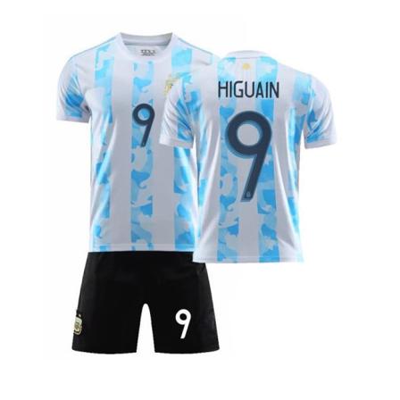 2021 Argentina trøje Maradona nr. 10 Messi kamp sports træning hjemme- og udebanefodbolduniformssæt mænd No. 9 without socks Adult size L