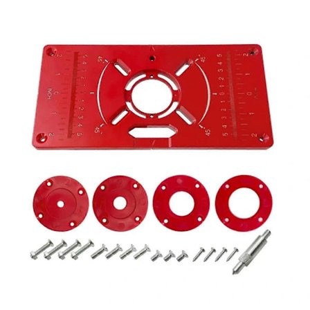 Fräsbordsinsatsplatta Träbearbetningsbänk Bordsåg för Multifunktionell Träplatta Maskin Graveringsverktyg Vändbräda