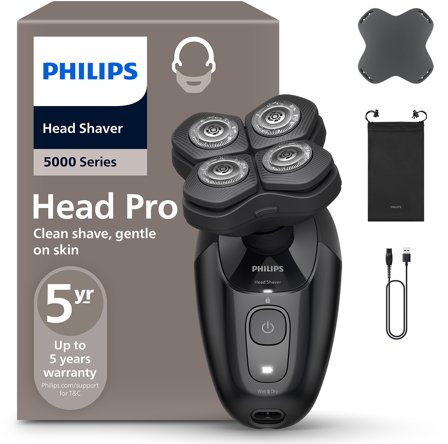 Philips Head Shaver Pro 5000 Series HS5980/15 - Rakapparat med ComfortCut-blad och flexibelt huvud