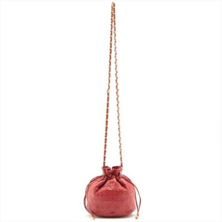 Chanel Vintage, Pre-owned Leather Bucket Bag Rood, Dames, Maat:ONE Size