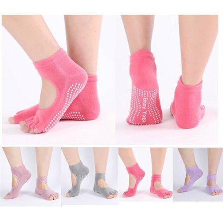 Yogaskor Yogastrumpor - One Size Tåstretch Sockor 4 Färger