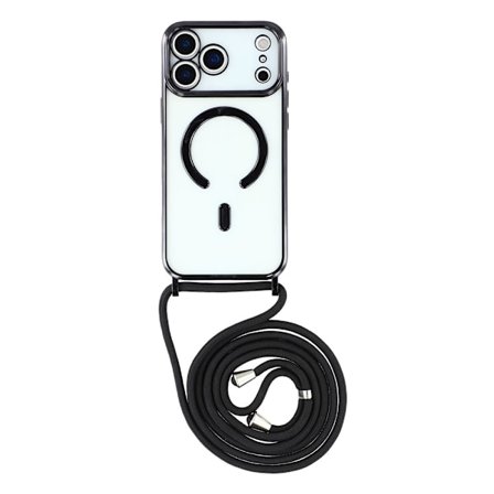 SKALO iPhone 17 Pro Max TPU Color Edge Kaulakoru Suojakuori - Musta