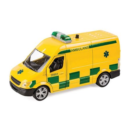 Leksaker Leksaksbil 40708 Bilar Bil Gul Ambulans Van Ljus & Ljud