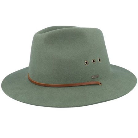 Brixton - Verde traveler Cappello - Wesley Wthr Guard Packable Fed Light Moss Traveller @ Hatstore