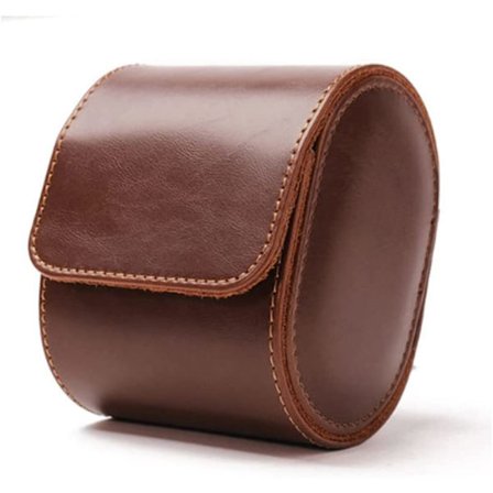 Mænds Unik Ur Rul Rejsetaske, Brun PU Læder Ur Opbevaring
