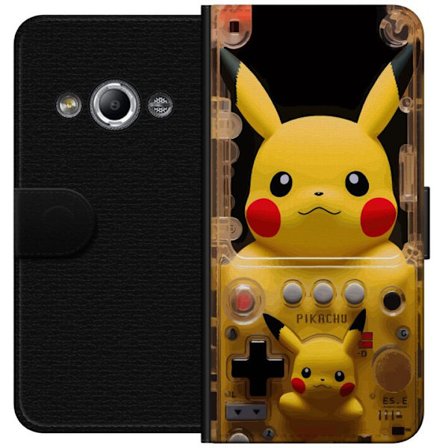 Kompatibelt Lommeboketui til Samsung Galaxy Xcover 3 Gul spill-inspirert karakter med retro konsolldesign ikonisk formgivning med nostalgi teknologi o