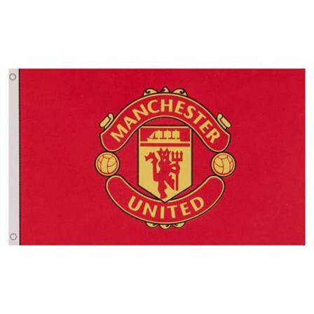 Manchester United Fc Core Crest Flagga One Size Röd