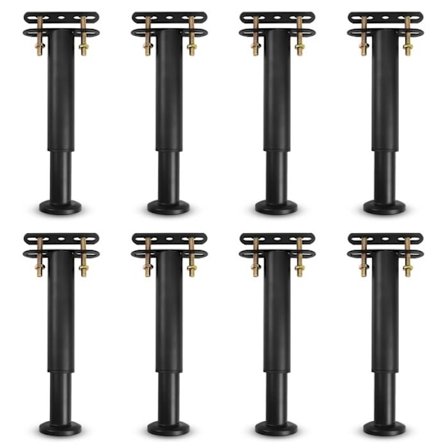 Sengeben, justerbare metallrammeben, sengekoblinger for sengerammer, garderober, sofaer 18-33cm - Sett med 4