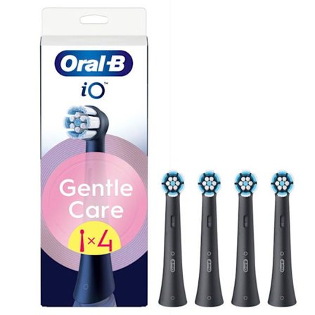 Tandborsthuvuden - ORAL-B - iO Gentle Care - 4 stycken - Svart - För vuxna