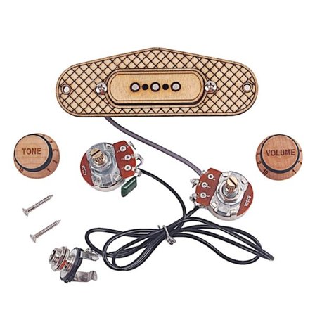 3-strängad gitarrpickup Cigar Box Praktisk 3-polig gitarr Humbucker Pickup med volym och ton för Cigar Box-gitarrer