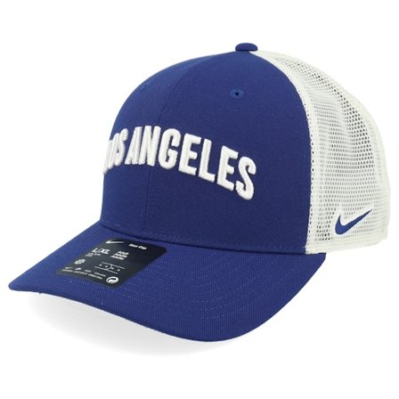 Nike MLB - Azul trucker Gorra - Los Angeles Dodgers Dri-fit Rise Blue/Natural Trucker - Nike @ Hatstore