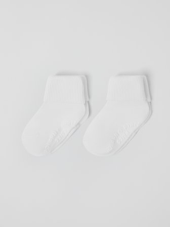 Polarn O. Pyret - 2-pack of anti-slip socks - 25|27 - Childrenswear - white