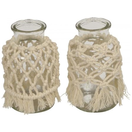 Makrame Vas - 12,5 cm