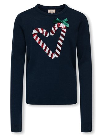 Kogxmas Shine Ls Ck Box Knt Navy Kids Only