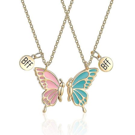 God ven sommerfugl halskæde kvindelige europæiske amerikanske enkle co