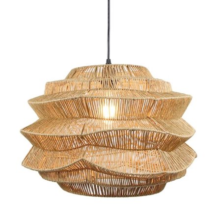 Bambuinen riippuvalaisin, 48x48x32 cm, metallia ja köyttä