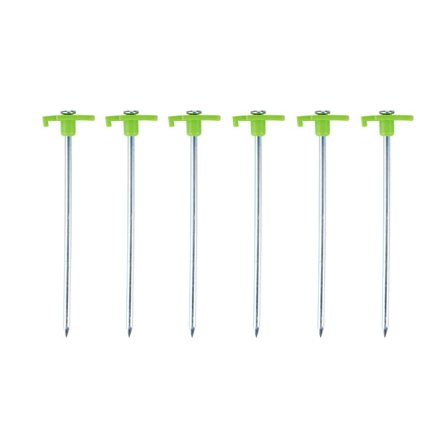 Tältpinnar i metall, 20 cm, 6-pack
