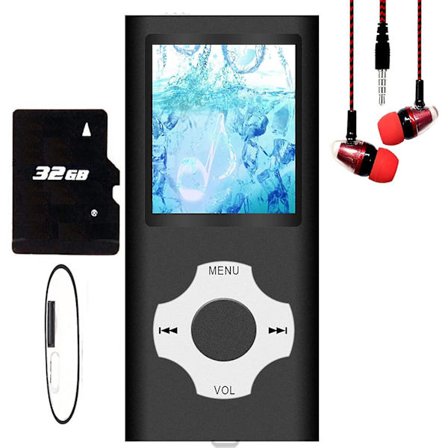 Mp3-spiller/Mp4-spiller med 64gb/32gb/16gb minne SD-kort Slank klassisk digital LCD-skjerm 1,82 tommers skjerm Mini USB-port med FM-radio, stemme