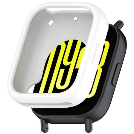 Xiaomi Redmi Watch 5 Active silikonikellon suojakotelo, iskunkestävä puskurikehys - valkoinen