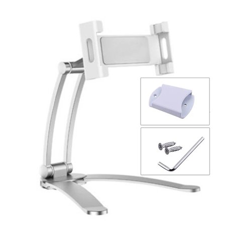 Aluminium Køkken Bordtelefon Tablet Holder Stand Foldbar Justerbar 5-13 Tommer Tablet Telefon Bordholder til iPad Pro 12.9~04532