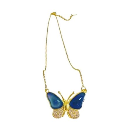 Farveskiftende sommerfuglehalskæde, magnetisk temperaturfølsom farveskiftende