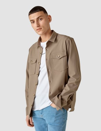 Shaping New Tomorrow - Essential Overshirt - Walnut - Herre - Størrelse S