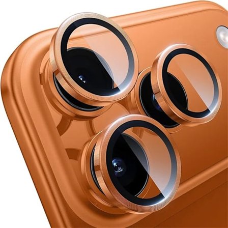 Kameralinsskydd för iPhone 17 16 15 14 13 Pro Max 16 Plus Metallring Linsskyddsglas för iPhone 15 16 17 Pro Max Tillbehör