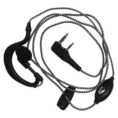 2-stifts Högkvalitativt Headset Mikrofon för Portabla Säkerhets Walkie-talkies Tvåvägsradio Headset UV5R Vävda Hörlurar