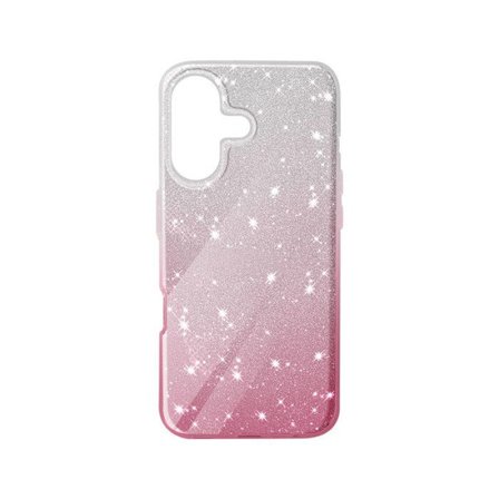 Skal till iPhone 16 Plus - AVIZAR - Rosa Glitter Glamour Design - Stöt- och reptålig