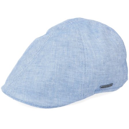 Stetson - Blå flatcap Keps - Texas Linen Blue Flat Cap @ Hatstore