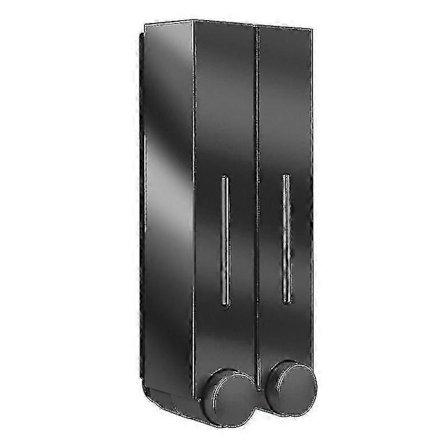 3-kammer Vandtæt Vægmonteret Sæbe- og Shower Gel Dispenser Håndskumdispenser Hjem Hotel Badeværelse [DB] double black