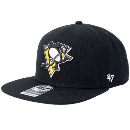 47 Brand - NHL Svart snapback Keps - Pittsburgh Penguins NHL No Shot Captain Black Snapback @ Hatstore