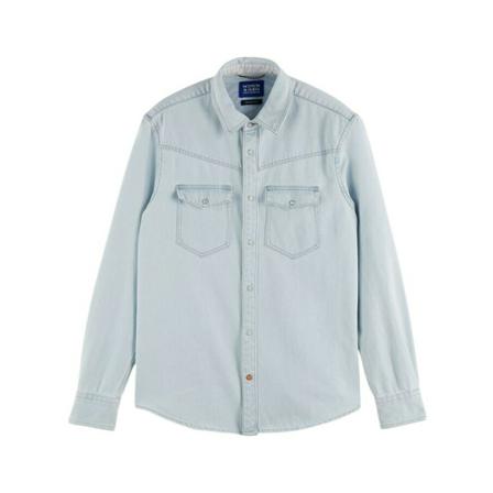Scotch & Soda, Shirts Blauw, Heren, Maat:M