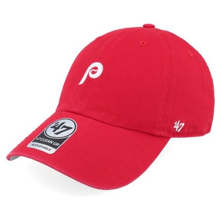 47 Brand - MLB Röd unconstructed Keps - Philadelphia Phillies Base Runner Clean Up Red Dad Cap @ Hatstore