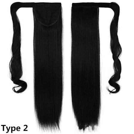 23,6" Wrap Around Ponytail Hair Synthetic Extensions TYP 2