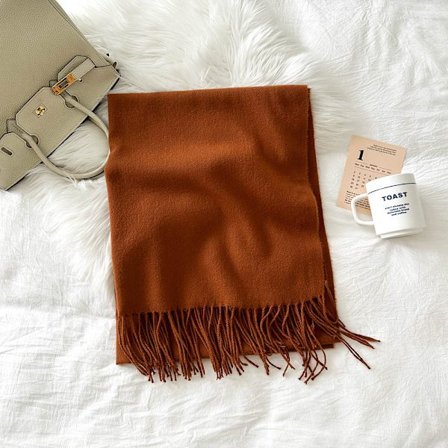 Enfärgad scarf för kvinnor på vintern, ny europeisk och amerikansk imitation kashmirscarf, mångfärgad varm scarf, lång sjal