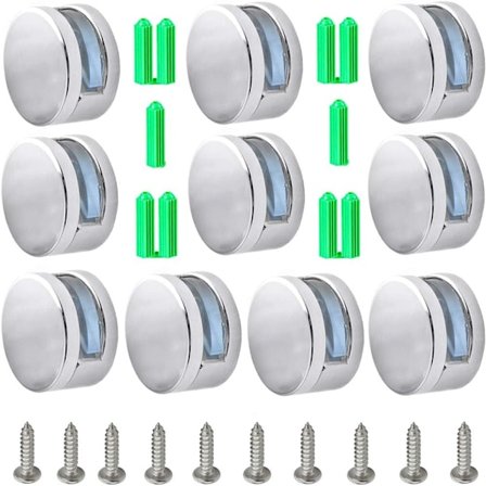 Peiliasennuskiinnike - 10 peilikiinnikettä seinäkiinnitykseen