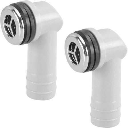 Qrity 2 stk. overløp, kjøkkenvask overløpshode 29 x 29 mm vask overløp, rundt grensesnitt, kjøkkenvasktilbehør