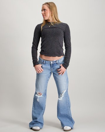 Gina Tricot Young 14+ for real low loose jeans Blauw Jeans Meisjes - Kids Brand Store