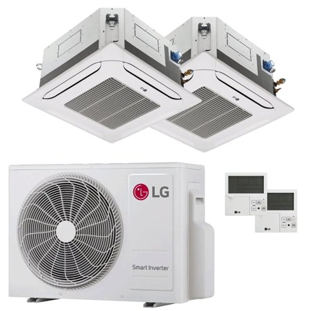 Condizionatore LG Cassetta 4 vie LG dual split 9000+18000 BTU inverter A+++ unità esterna 6.15 kW