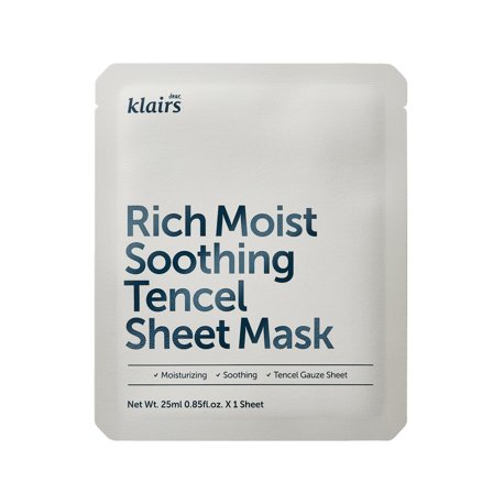 Klairs Sheet Mask Rich Moist Soothing Tencel 25ml - Maschera Idratante viso