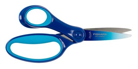 FISKARS BARNESAKS VENSTRE FLERFARGET BLÅ 15CM