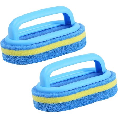 Förtjockad badkar rengöringssvamp, badrum rengöringssvamp, rengöringssvamp borste med handtag