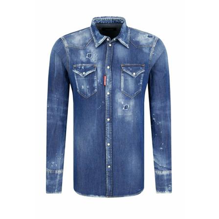 Dsquared2 Shirts Blå, Herre Skjorter